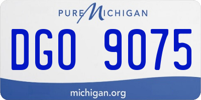 MI license plate DGO9075