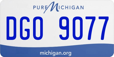 MI license plate DGO9077