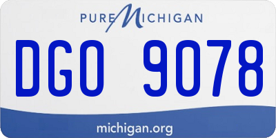 MI license plate DGO9078