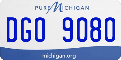 MI license plate DGO9080