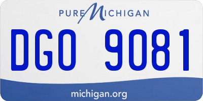 MI license plate DGO9081
