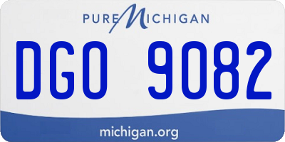 MI license plate DGO9082