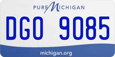MI license plate DGO9085