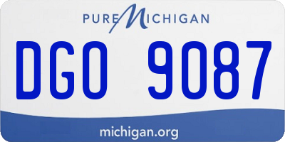 MI license plate DGO9087