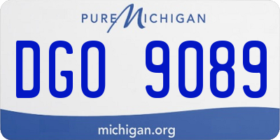 MI license plate DGO9089