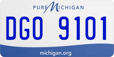 MI license plate DGO9101
