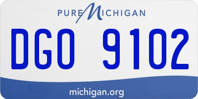 MI license plate DGO9102