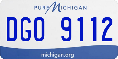 MI license plate DGO9112