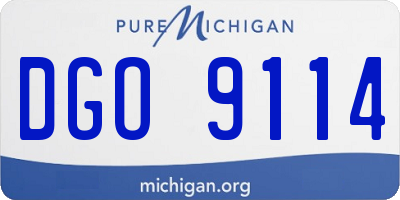 MI license plate DGO9114