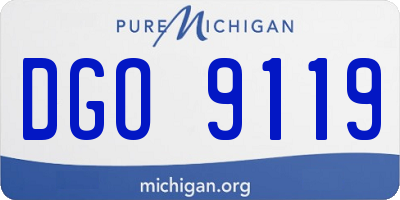 MI license plate DGO9119