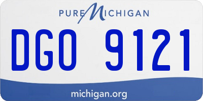MI license plate DGO9121