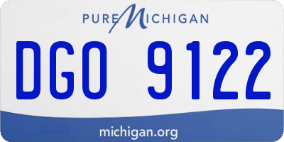 MI license plate DGO9122