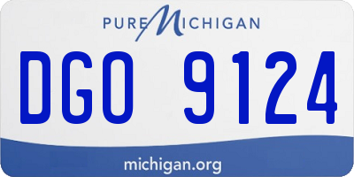 MI license plate DGO9124