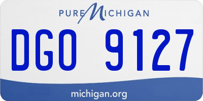 MI license plate DGO9127