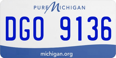 MI license plate DGO9136