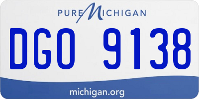 MI license plate DGO9138