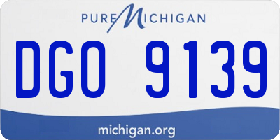 MI license plate DGO9139