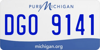 MI license plate DGO9141