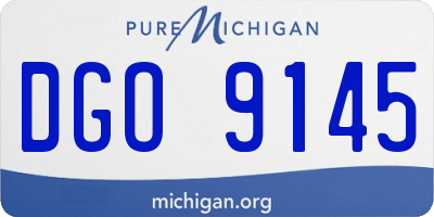 MI license plate DGO9145
