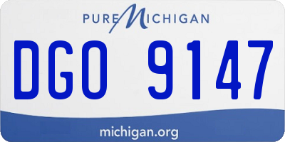 MI license plate DGO9147