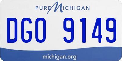 MI license plate DGO9149