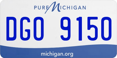 MI license plate DGO9150
