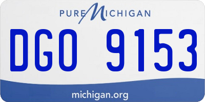 MI license plate DGO9153