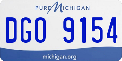 MI license plate DGO9154
