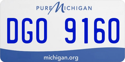 MI license plate DGO9160