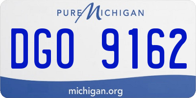 MI license plate DGO9162