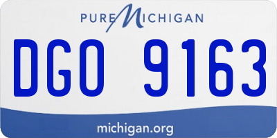 MI license plate DGO9163