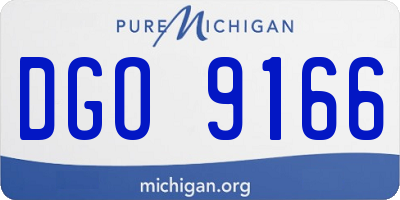 MI license plate DGO9166