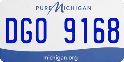 MI license plate DGO9168