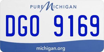 MI license plate DGO9169