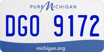 MI license plate DGO9172