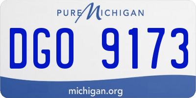 MI license plate DGO9173