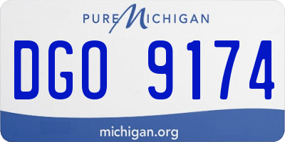 MI license plate DGO9174