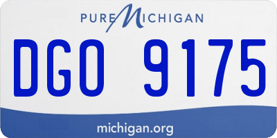 MI license plate DGO9175