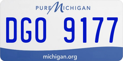 MI license plate DGO9177