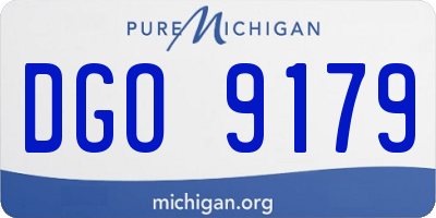MI license plate DGO9179