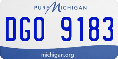 MI license plate DGO9183