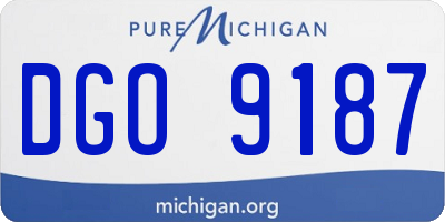 MI license plate DGO9187