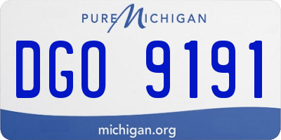 MI license plate DGO9191
