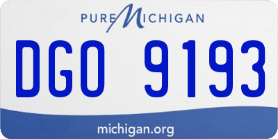 MI license plate DGO9193