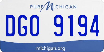 MI license plate DGO9194