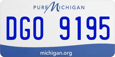 MI license plate DGO9195
