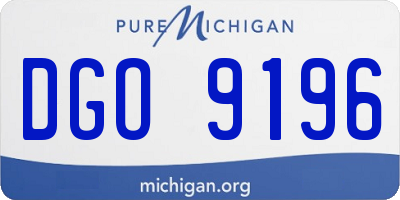 MI license plate DGO9196