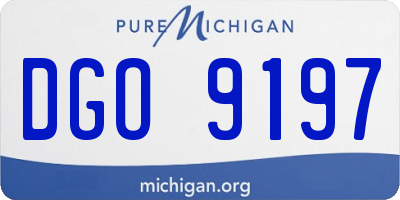 MI license plate DGO9197