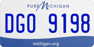 MI license plate DGO9198