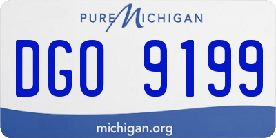 MI license plate DGO9199